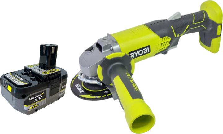 Actual product image Ryobi R18AG-0 Cordless angle grinder 18 V ONE+ 115 mm + 1x battery 4.0 Ah - without charger (115 mm)