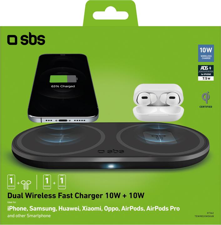 Actual product image SBS Dual Wireless Charger 10W (20 W)