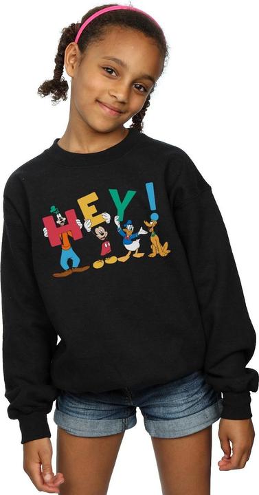 Actual product image Disney Girls Mickey Mouse Friends Hey Sweatshirt (128)