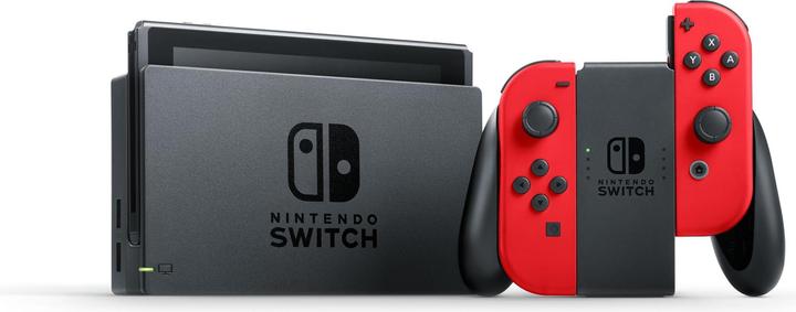 Immagine prodotto Nintendo Switch Rosso + Codice per il download di Super Mario Odyssey + Adesivo del film di Super Mario Bros.