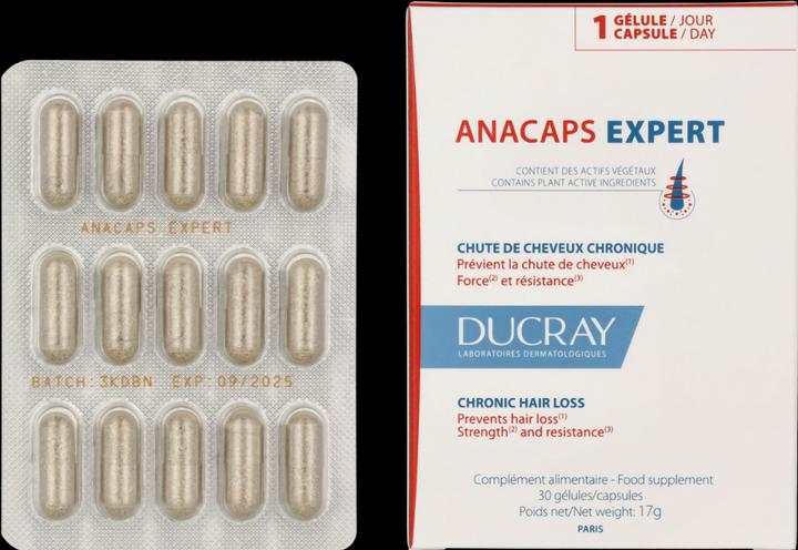 Actual product image Pierre Fabre Ducray Anacaps Expert, 30 capsules (Body lotion)