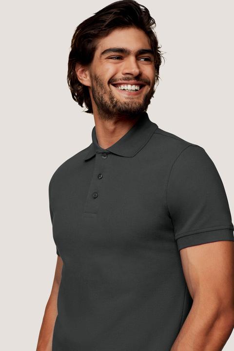 Actual product image Hakro Men's Polo Shirt CLASSIC anthracite size XL (XL)
