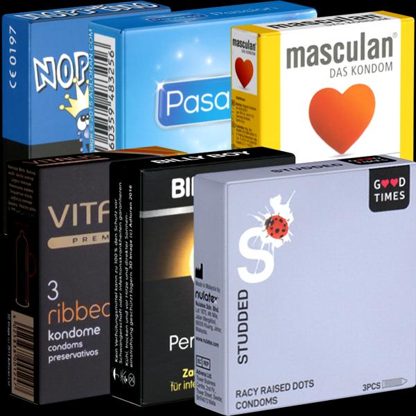 Produktbild Kondomotheke Peaks & Valleys No.1 SIXPACK - 6x3 gerippt-genoppte Kondome (18 Kondome) (18 Stk.)