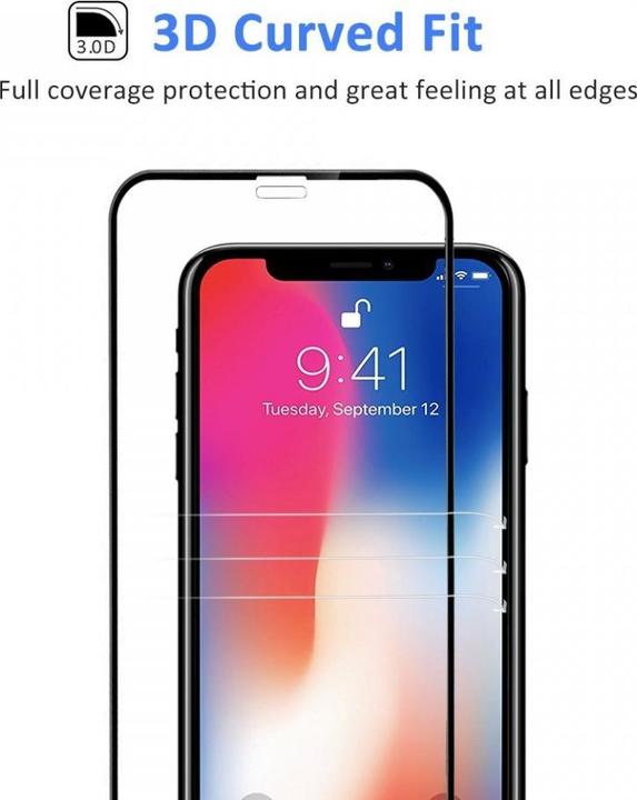 Immagine prodotto Screenguard Apple iPhone XS Pellicola protettiva in vetro a schermo intero 2.5D 9H (1 Pezzo/i, Apple iPhone XS)