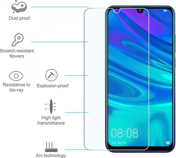 Produktbild Screenguard Huawei P Smart 2019 Panzerglas Schutzfolie Case Friendly Design (1 Stück, Huawei P Smart+ (2019))