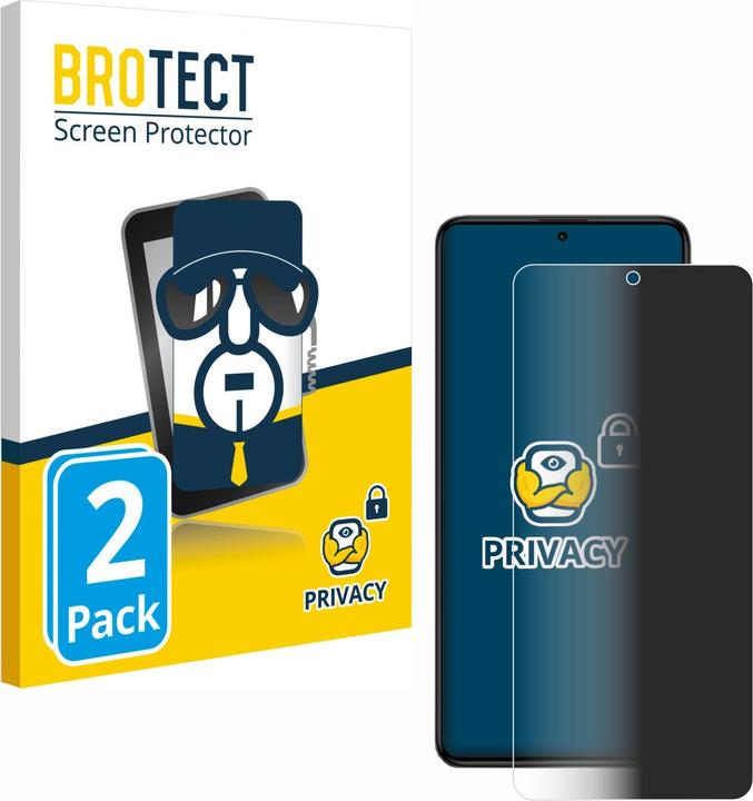 Productafbeelding BROTECT Anti-spionnetje privacyfolie Beschermfolie tegen blauw licht (2 Stuk, Xiaomi Poco F5 Pro)