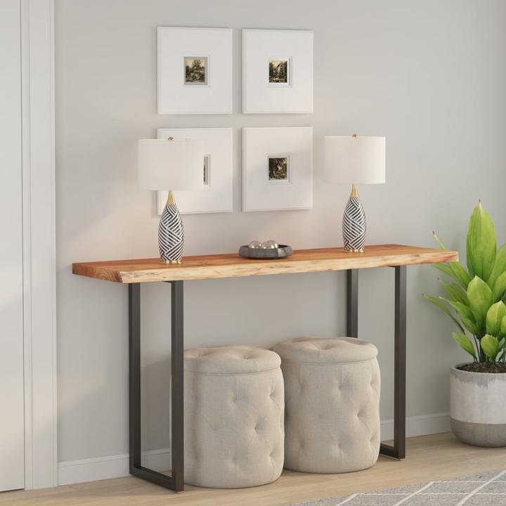 Produktbild VidaXL Wandregal Rechteckig Baumkante Hängeregal Büro Regal Massivholz Akazie (20 x 2.5 x 2.5 cm)