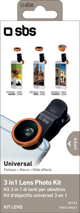 Immagine prodotto SBS Kit di lenti 3 in 1 per smartphone