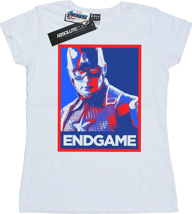 Avengers Endgame Captain America Poster Baumwolle TShirt