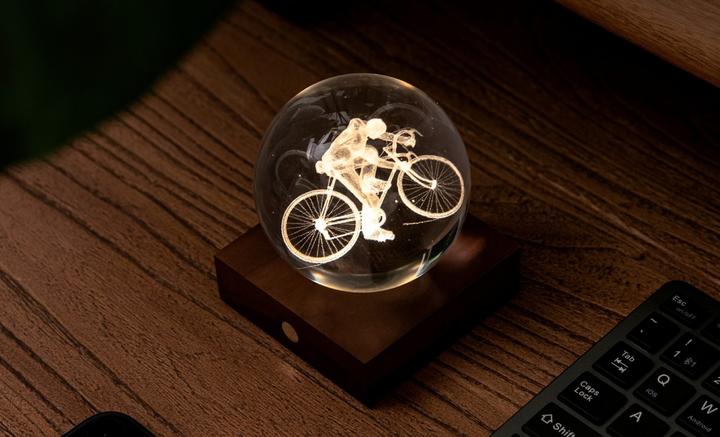 Actual product image Gingko Amber Crystal Light