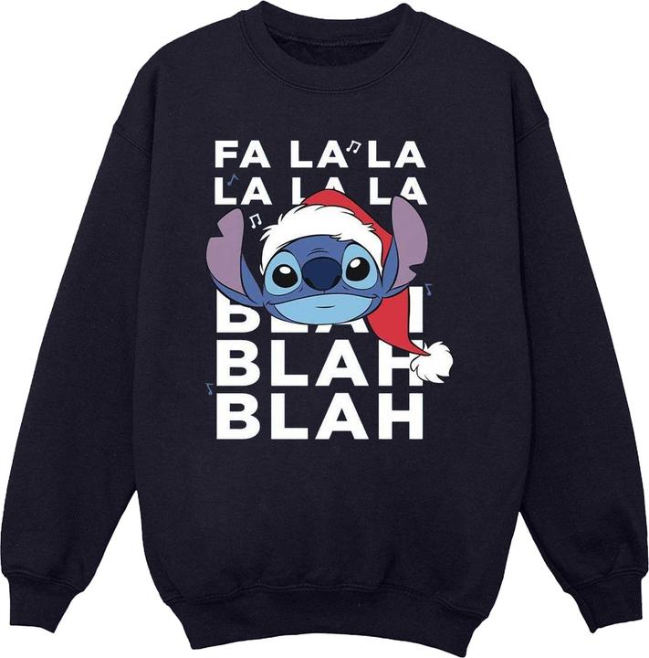 Disney Lilo And Stitch Christmas Blah Blah Blah Sweatshirt (L)