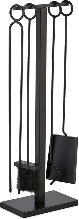 Actual product image Relaxdays 5-piece fireplace cutlery set (25.5 x 15.5 x 77.5 cm)