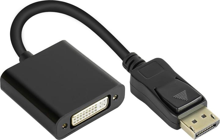 Good Connections Adattatore DisplayPort maschio a DVI-I 24+5 femmina, 1080P @60Hz, contatti placcati oro, circa 20 (20 cm)