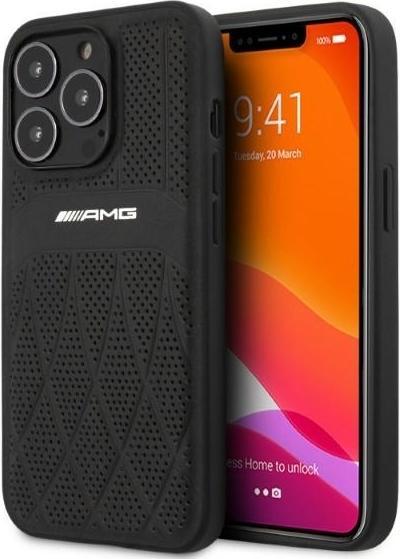 Produktbild Mercedes AMG AMHCP13LOSDBK iPhone 13 Pro / 13 6,1" czarny/black hardcase Leather Curved Lines (Apple iPhone 13 Pro)