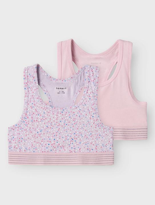 Immagine prodotto Name it Nkfshort Top 2p Pastel Lilac Dot Noos (122, Confezione da 2)