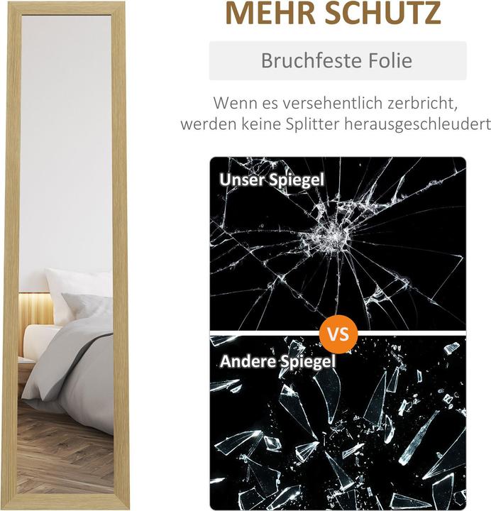 Image du produit Homcom Miroir de dressing (40 x 155 cm)