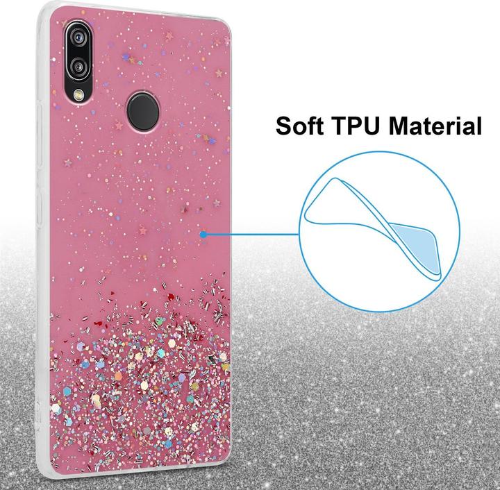 Actual product image Cadorabo TPU cover sparkling glitter (Huawei Nova 3E)