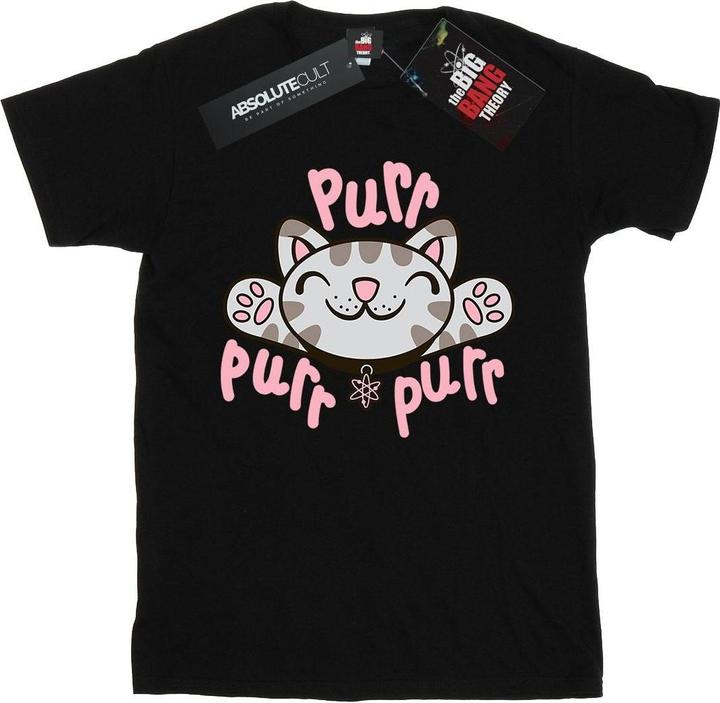 Actual product image Big Bang Theory Womens/Ladies Soft Kitty Purr Cotton Boyfriend T-Shirt (M)
