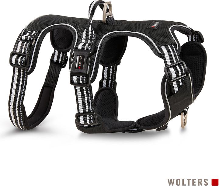 Actual product image Wolters Active Pro Harness No Escape Size 7 80-95 cm x 2,5 cm black/silver (80, 85, 90, 95, Dog, General)