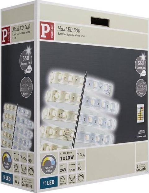 Produktbild Paulmann MaxLED 500 Stripe Set (Tageslicht, Weiss, Warmweiss, 150 cm, Indoor)