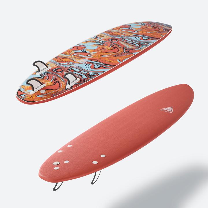 Image du produit Olaian Mousse pour planche de surf enfants et adultes 7' - 500 Soft orange (7')