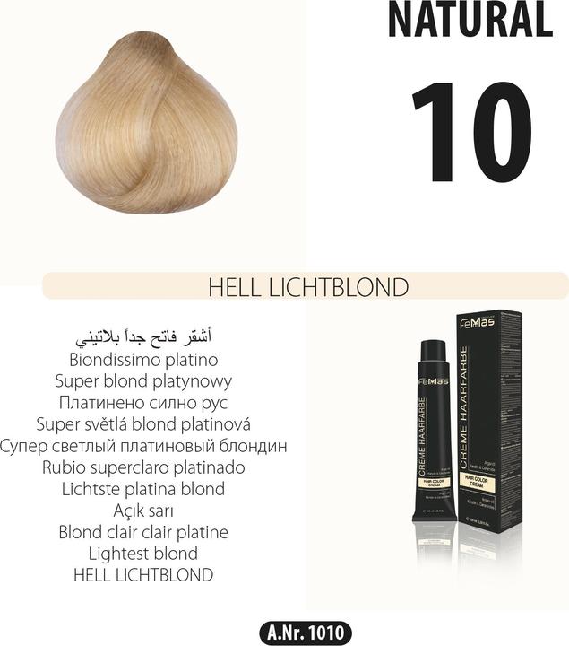 Actual product image FemMas (5) Haarfarbe Hellbraun 100ml (Tan)