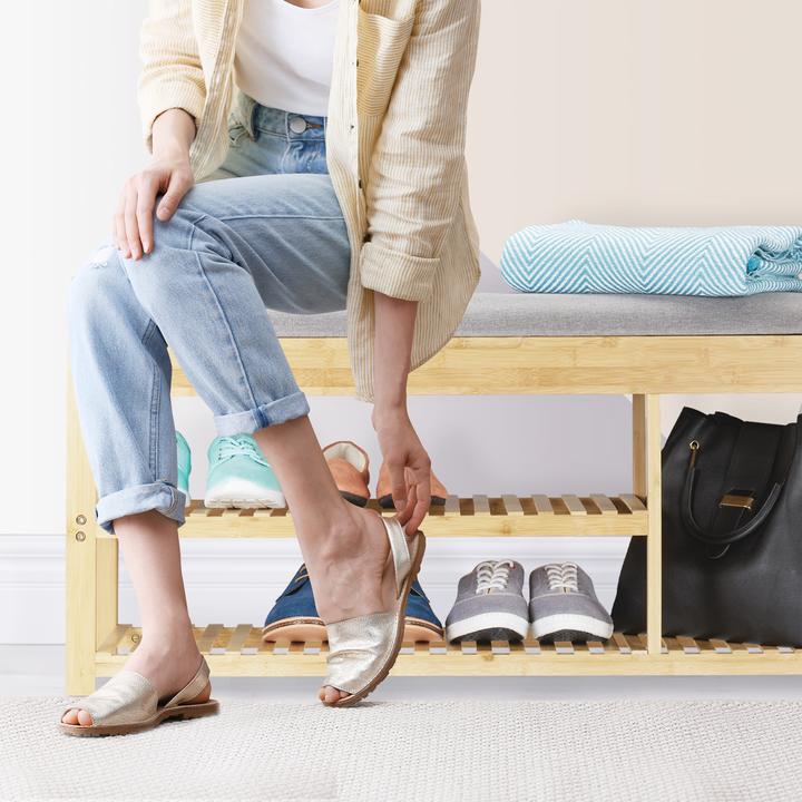 Actual product image Relaxdays Shoe bench (100.5 x 33 x 50 cm)