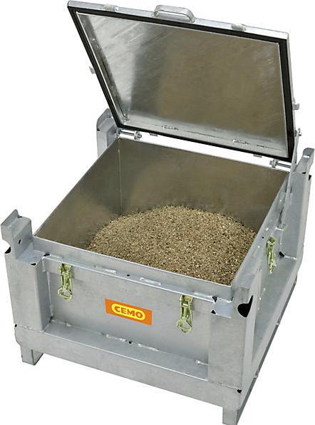 Actual product image Cemo Steel collection and transport container for rechargeable batteries, capacity