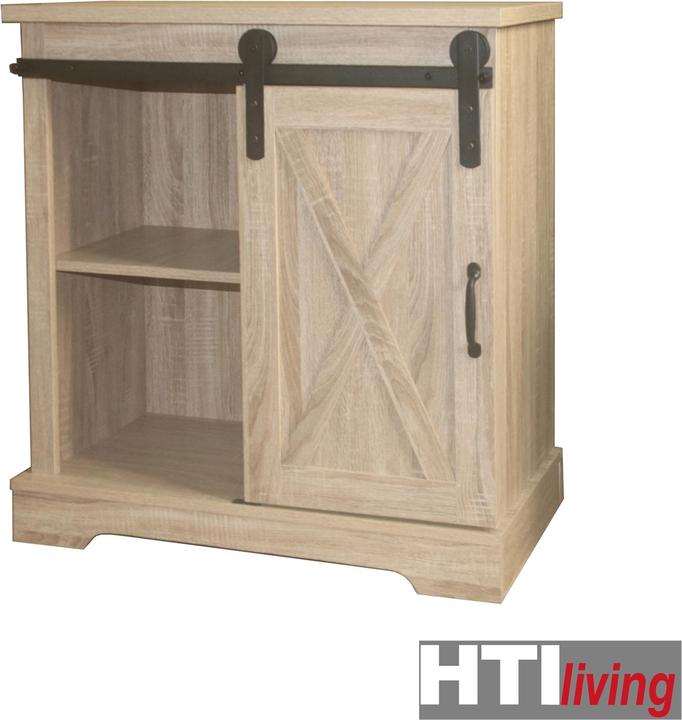Actual product image HTI-Living Chest of drawers with sliding door Thekla country house Sonoma (79 x 39 x 81.5 cm)
