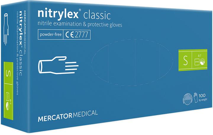 Actual product image Mercator Medical Disposable nitrile gloves nitrylex® classic (S)