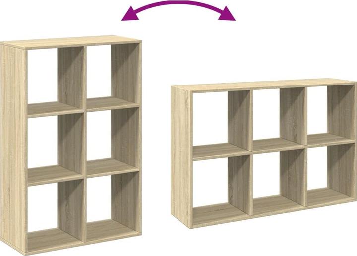Actual product image VidaXL Room divider Bookcase Standing shelf Office shelf Cube shelf Sonoma oak (69.5 x 29 x 103.5 cm)