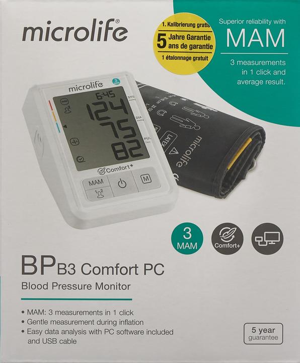 Actual product image Microlife BP B3 Comfort (Blood pressure monitor upper arm)