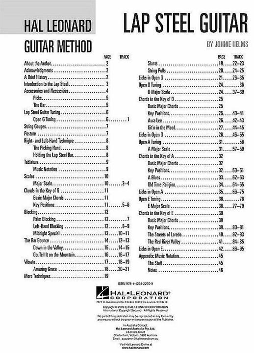 Actual product image The Lap Steel Guitar Method (English, Johnie Helms, 2009)
