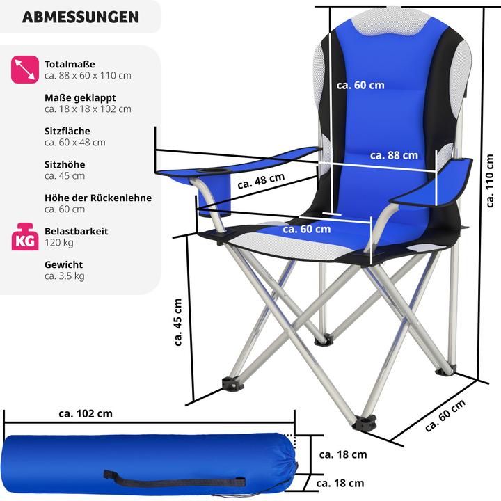 Produktbild tectake Campingstuhl