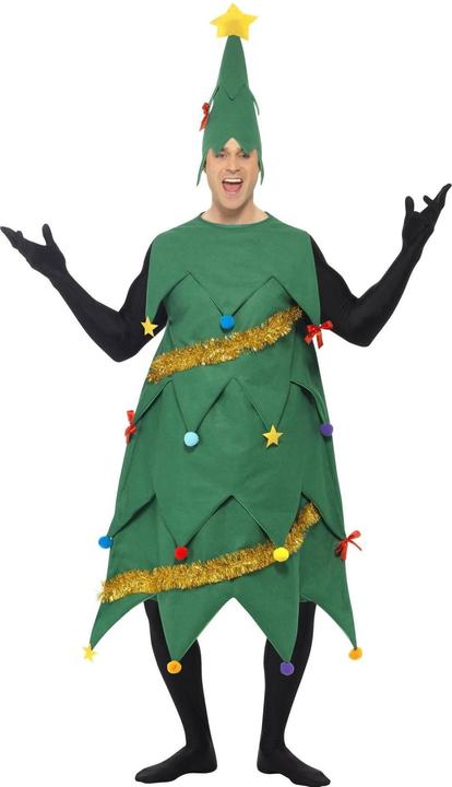 Actual product image Smiffys Unisex Adult Deluxe Christmas Tree Costume Set (One size)
