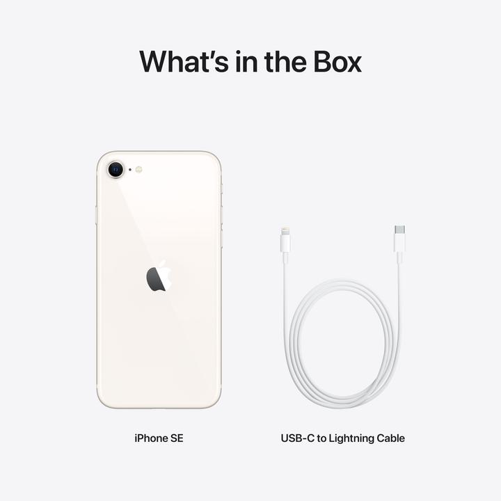 Actual product image Apple iPhone SE (3rd Gen) (128 GB, Starlight, 4.70", SIM + eSIM, 12 Mpx, 5G)