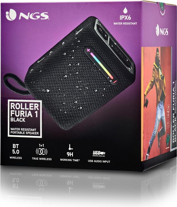 Actual product image NGS Roller Furia 1 BT Loudspeaker (9 h, Rechargeable battery operated)