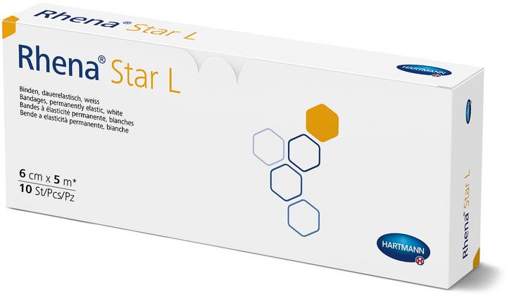 Produktbild Rhena Star L Elastische Binden 6cmx5m weiss