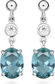 Image du produit JVD - Silver dangle earrings with turquoise zircons SVLE0748SH8Z300
