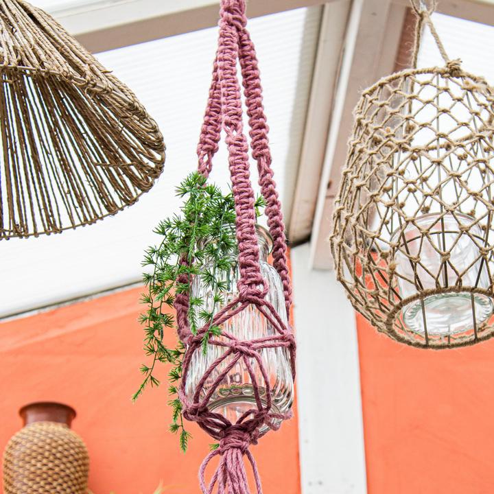 Image du produit Hoooked Set de bricolage Macramé Flower Basket Pink