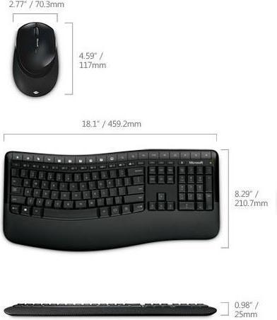 Immagine prodotto Microsoft Comfort Desktop 5050 (CH, Senza fili)