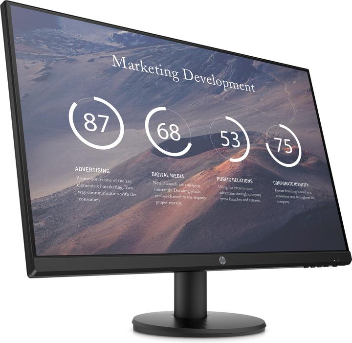 Actual product image HP P27v G4 - LED monitor - 68.6 cm (27") - 1920 x 1080 Full HD (1080p) (1920 x 1080 pixels, 27")