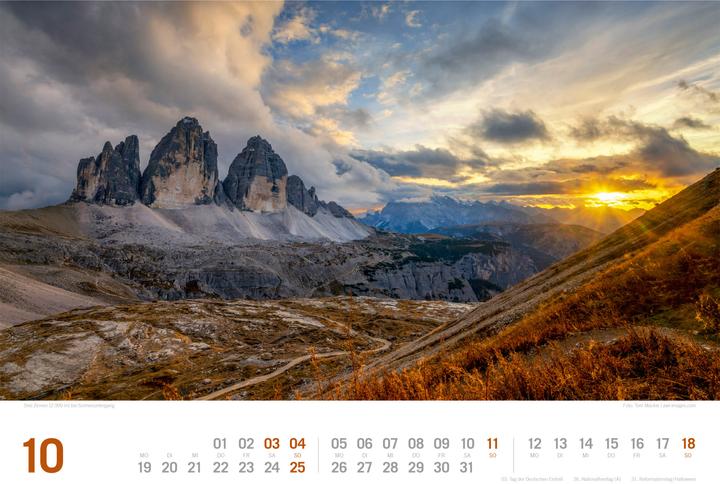 Image du produit Südtirol - von Bozen bis zu den drei Zinnen - ReiseLust Kalender 2026 (45 x 33 cm, Couverture rigide, Allemand)