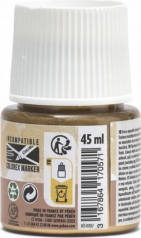 Actual product image Pebeo Colorex water ink (White gold, 45 ml)
