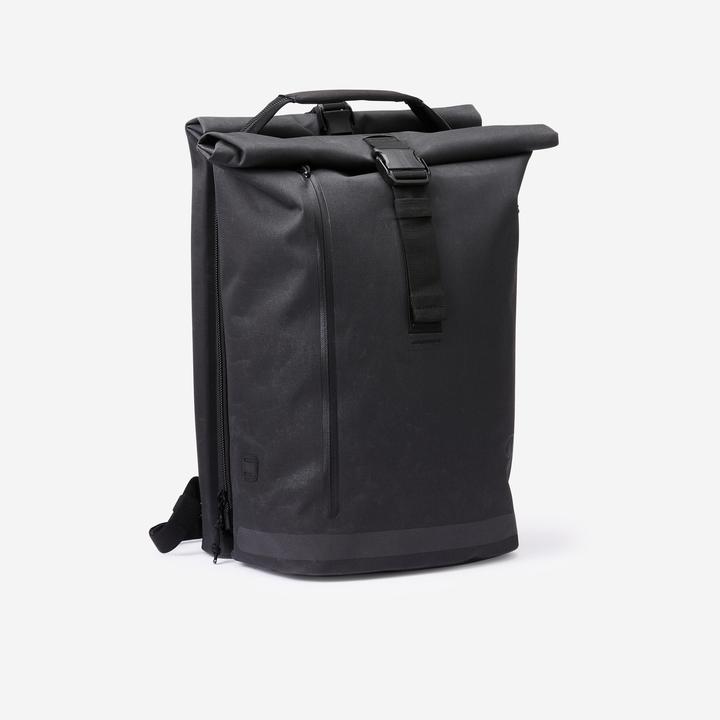 Image du produit Btwin Sac à dos sacoche vélo double pour porte-bagages 31 litres gris foncé (31 l, Sacoches)