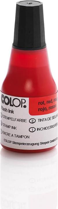 Actual product image Colop Flash stamping ink red, bottled 25 ml, 146962