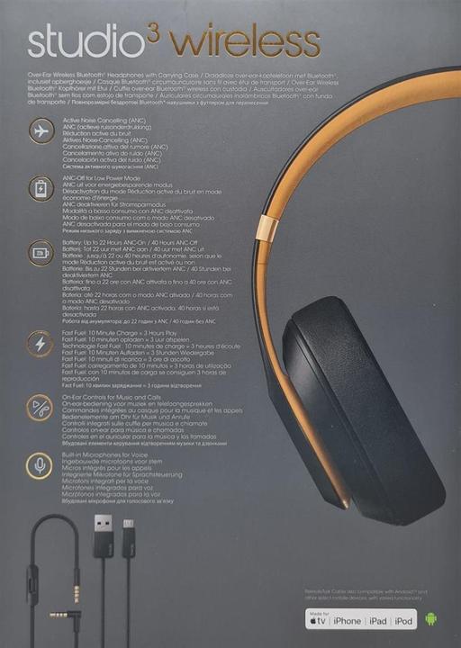 Produktbild Beats Studio3 (ANC, 22 h, Kabelgebunden, Kabellos)