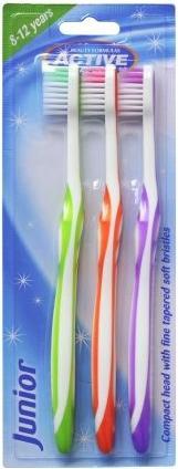 Beauty Formulas Active Oral Care - Junior 8-12 Years Toothbrushes For Children 3 Pcs. (3 x)
