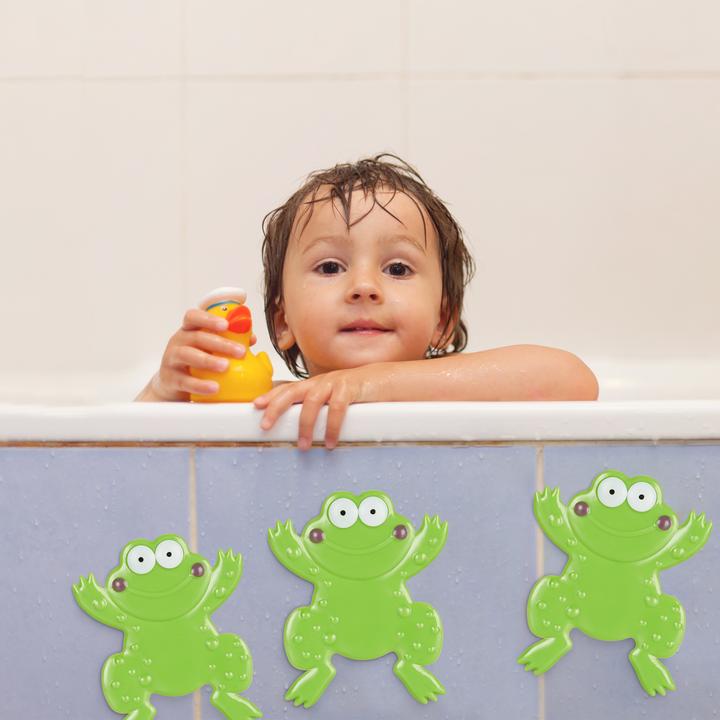 Image du produit Relaxdays Autocollants grenouille pour salle de bains, lot de 5 (12 x 0,5 x 14 cm)