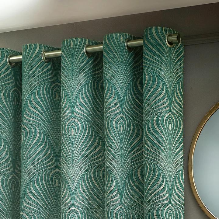 Actual product image Gatsby Jacquard Eyelet Curtains (117 x 137 cm)